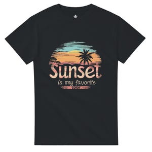 サンセットバイブスTシャツ | クラシックコットンTシャツ | 普段着に最適