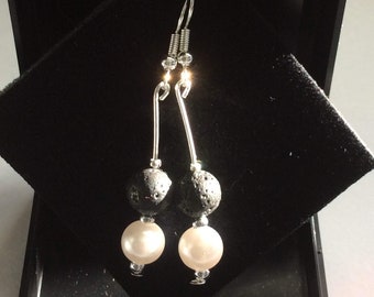 Boucles d’oreilles lava Bead