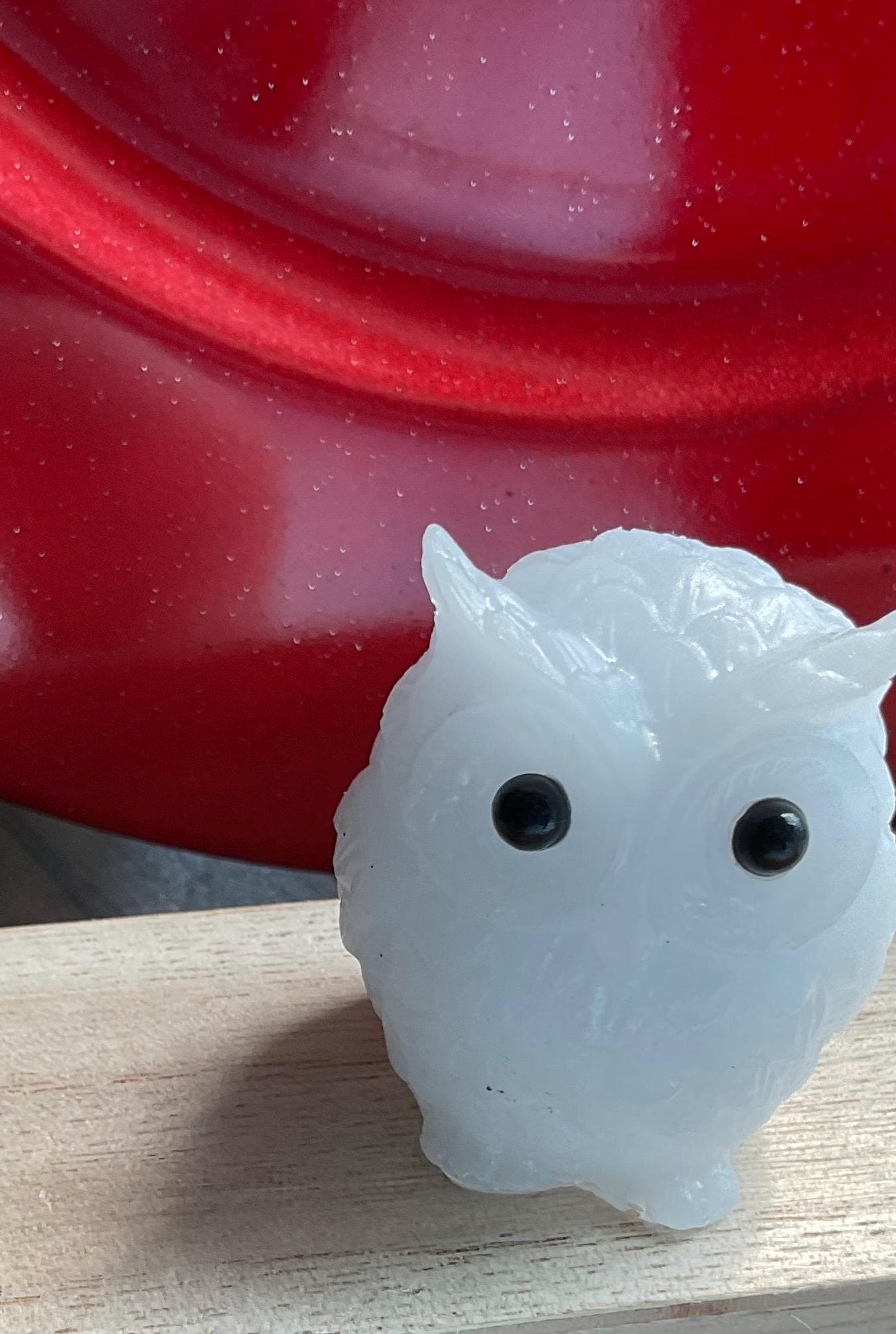 small resin white owl.