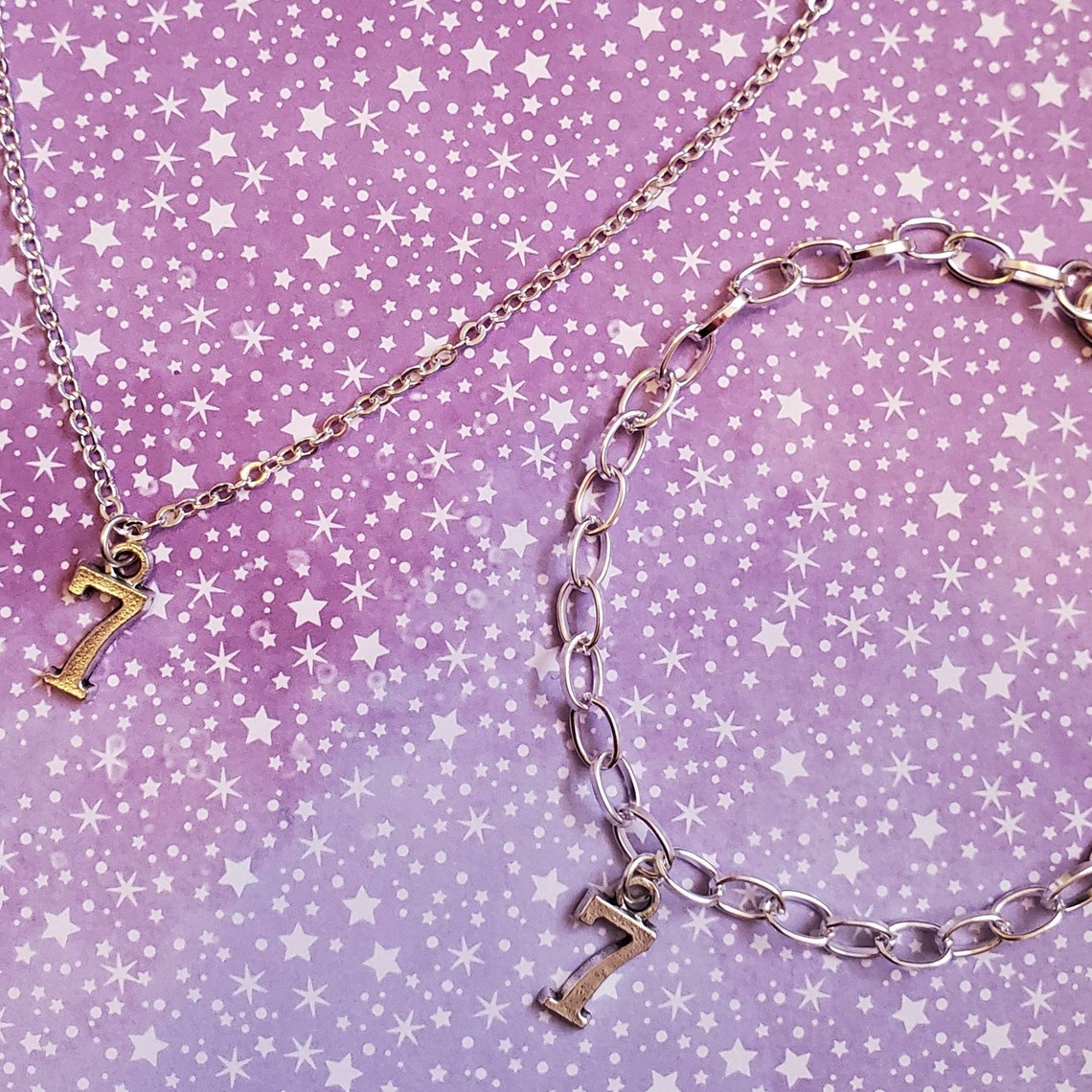 Seven Necklace and Bracelet Set Kpop Necklace BTS BTS Etsy