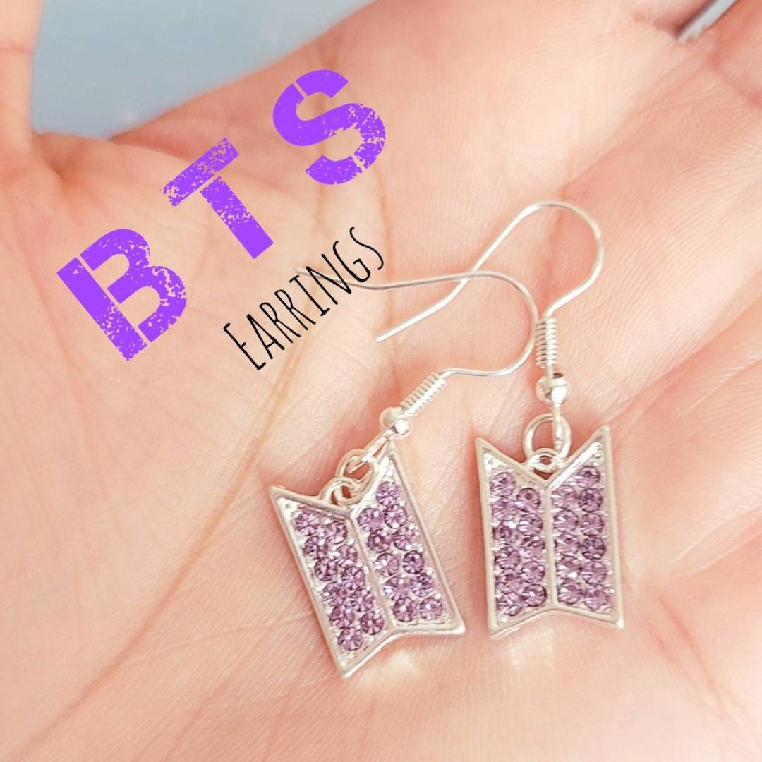Bts Earrings Kpop Earrings Kpop Jewelry Bts Jewelry Army Etsy