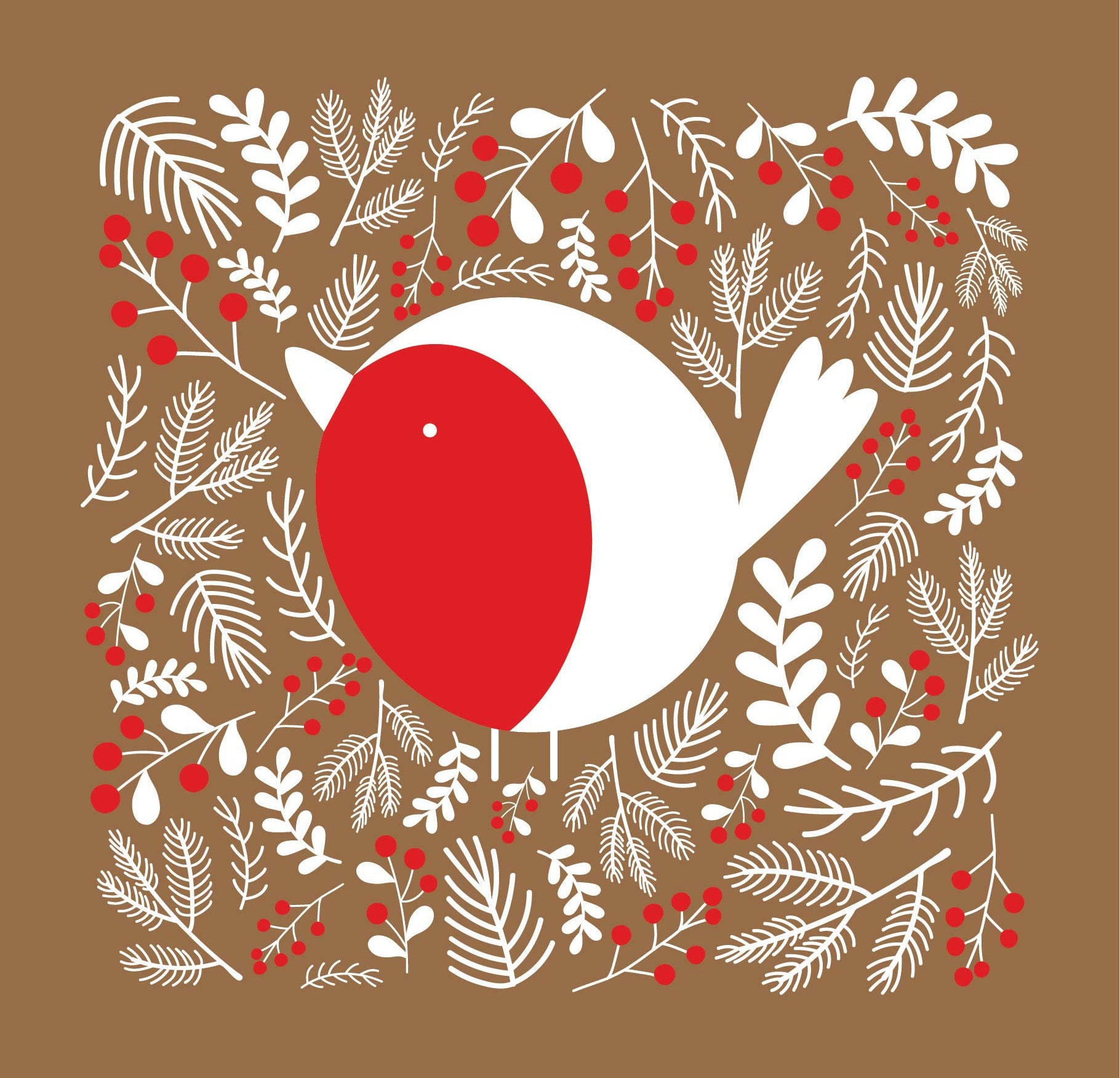 Christmas robin fingerprint xmas card by clic sargeant #christmascardskids chris... Robin Christmas Card Christmas Hand Illustrated | Etsy