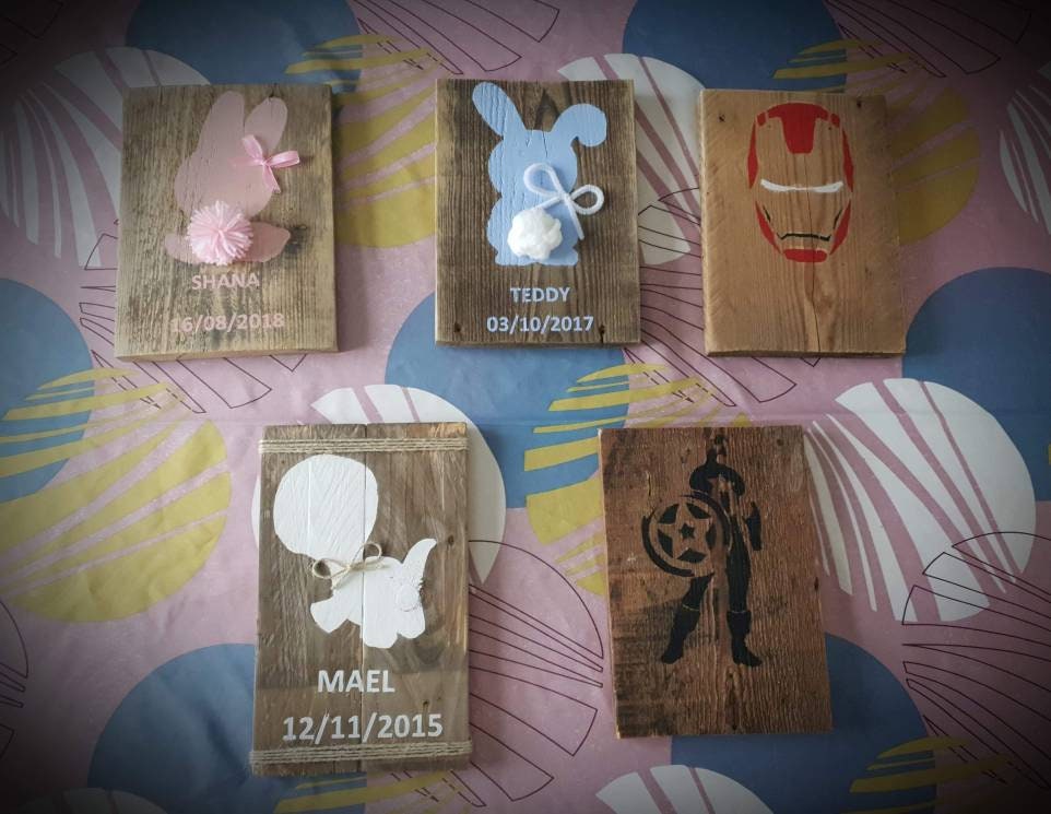 Decoration Bois, Panneau Bois, Decoration Lapin Pour Enfant