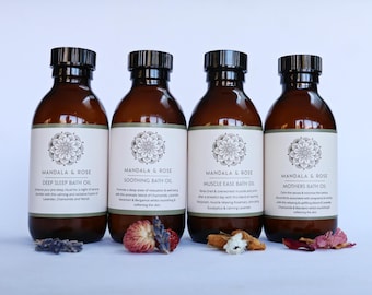 Luxury Aromatherapy Bath Oil 150ml, Spa Gift, Aromatherapy Bath Oils, Bath Soak, Bath Oil With Essential Oils, Natural Bath Oil