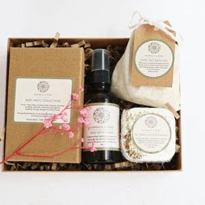 Relaxation Gift, Aromatherapy Gift, Pamper Spa Box, Bath Melts, Aromatherapy Roller, Bath Tea, Bath Oil, Best Friend Gift, Mothers Day Gift