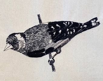 Goldfinch Machine Embroidery File, Sketched Style. 4 sizes, 11 file formats. See item description for details.