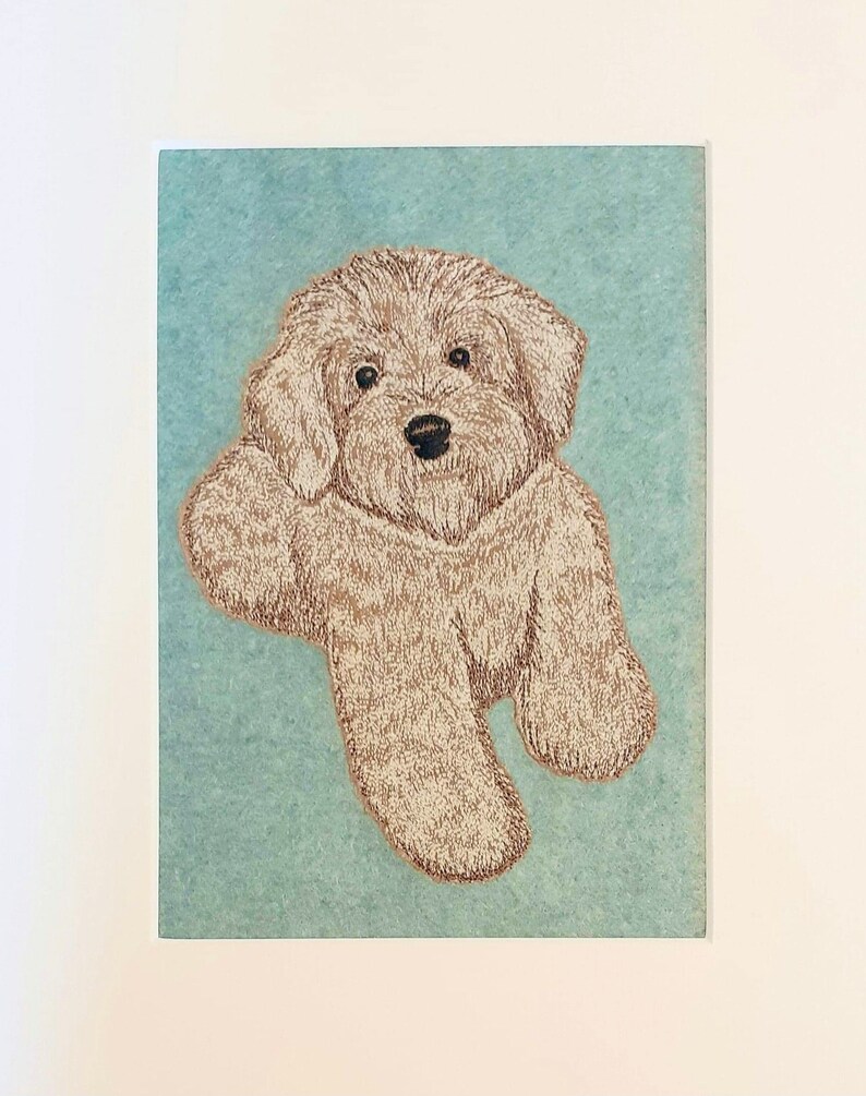 Daisy the Cockapoo Dog poodle Cross Breed Machine Embroidery | Etsy