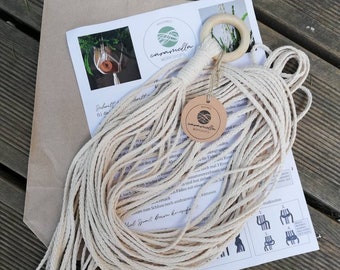 Macrame DIY Kit Hanging Basket Material Pack Workshop for Home