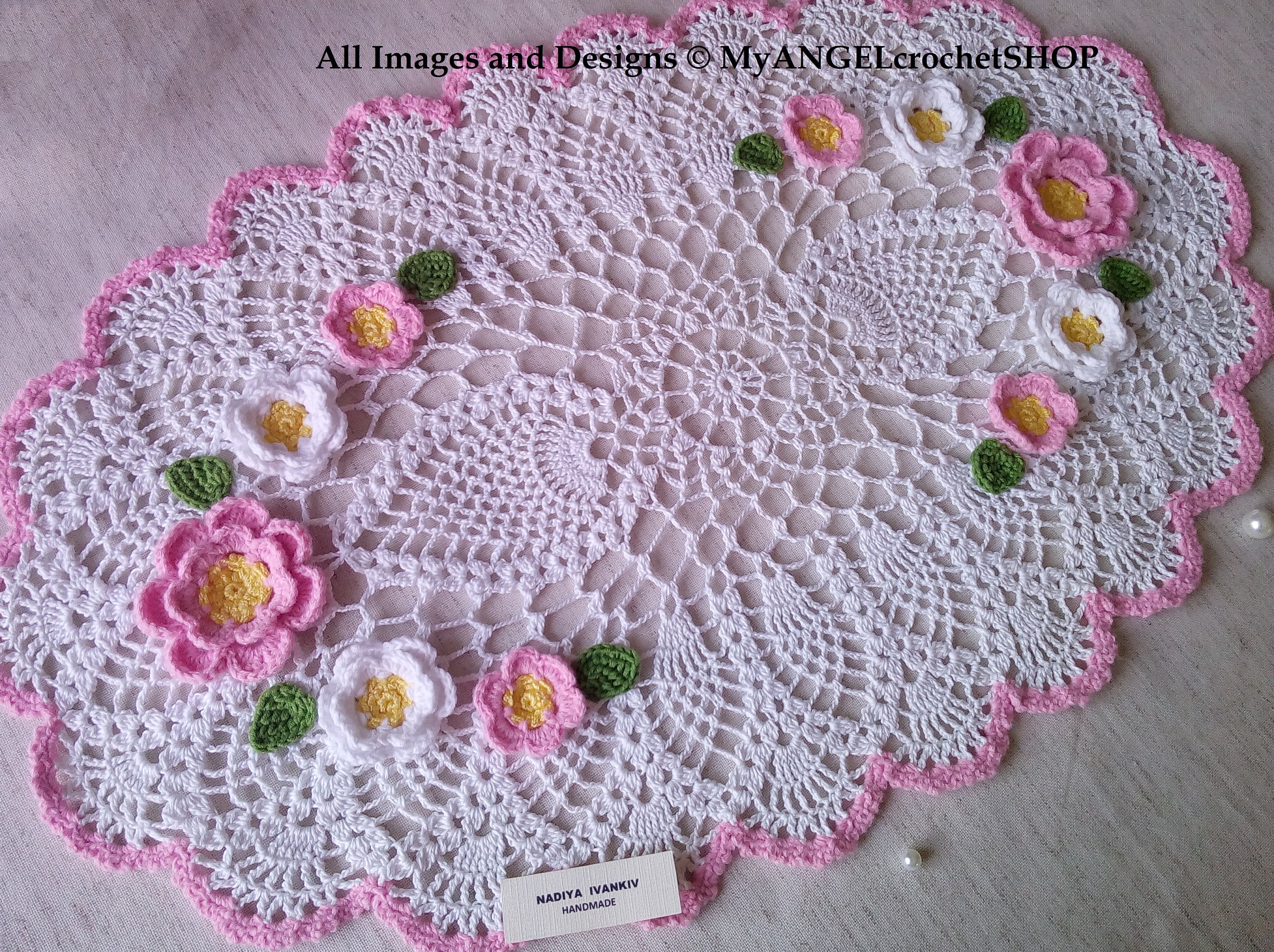 Pattern doily Crochet lacy pineapple Oval table Floral doily book pdf Rug with flower Table centerpiece Textured modern crochet tutorial