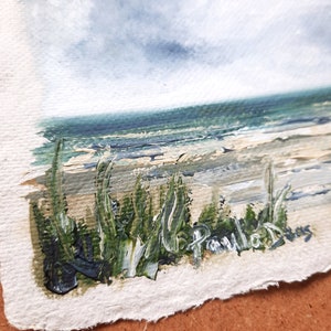 Oil Painting Seascape on Handmade Paper Mini image 5