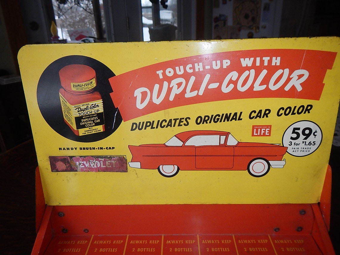 Vintage duplicolor touch up paint display rack 1957 chevrolet Etsy