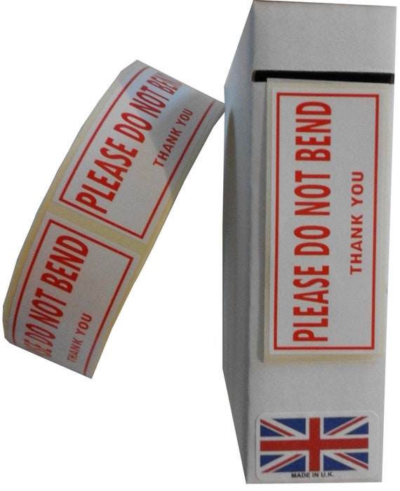 Do Not Bend Labels,Please Do Not Bend Stickers 500 On A Roll 80mm x 34mm 