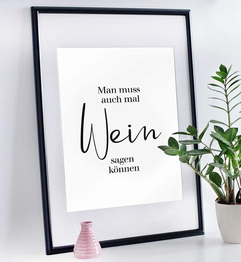 Poster Set Bild DIN A4 Plakat Spruch lustig Wein Geschenk Etsy.de