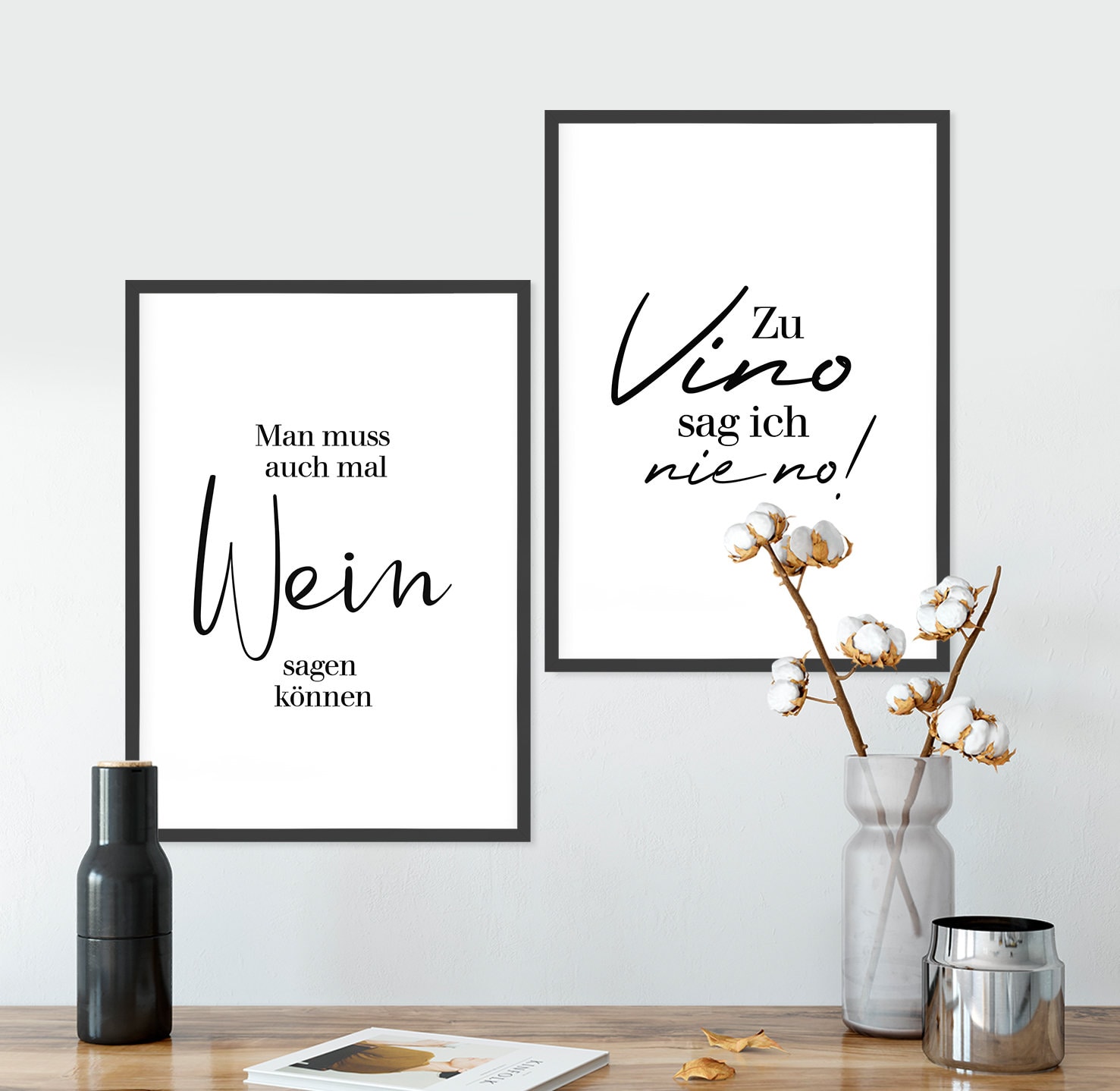 Poster Set Bild DIN A4 Poster Spruch Lustiges Wein Geschenk Etsy