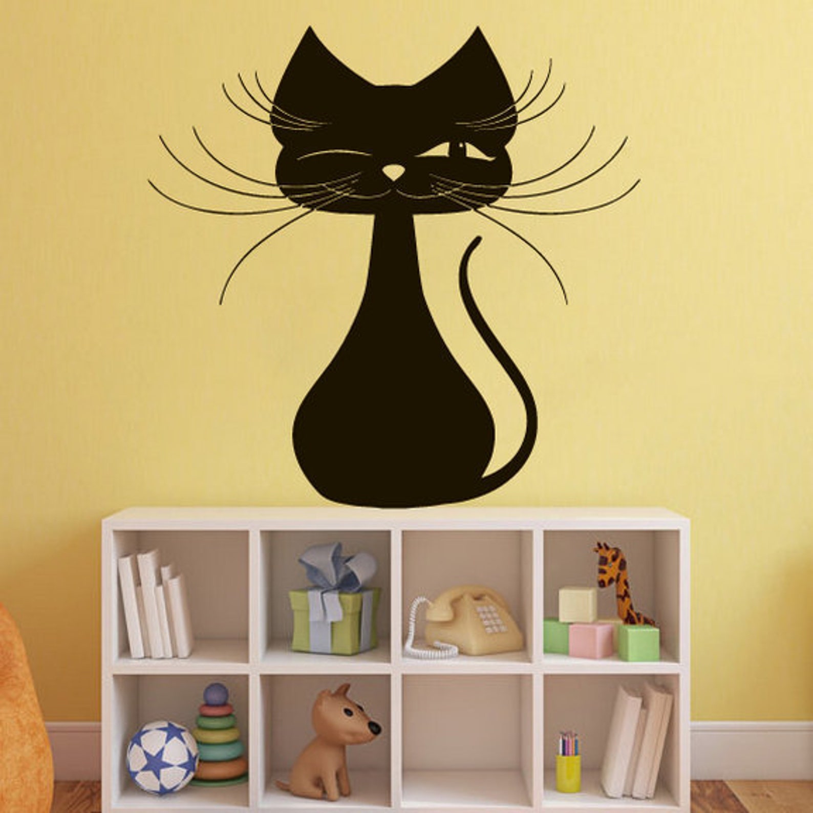 Cat wall decal 00683 Etsy