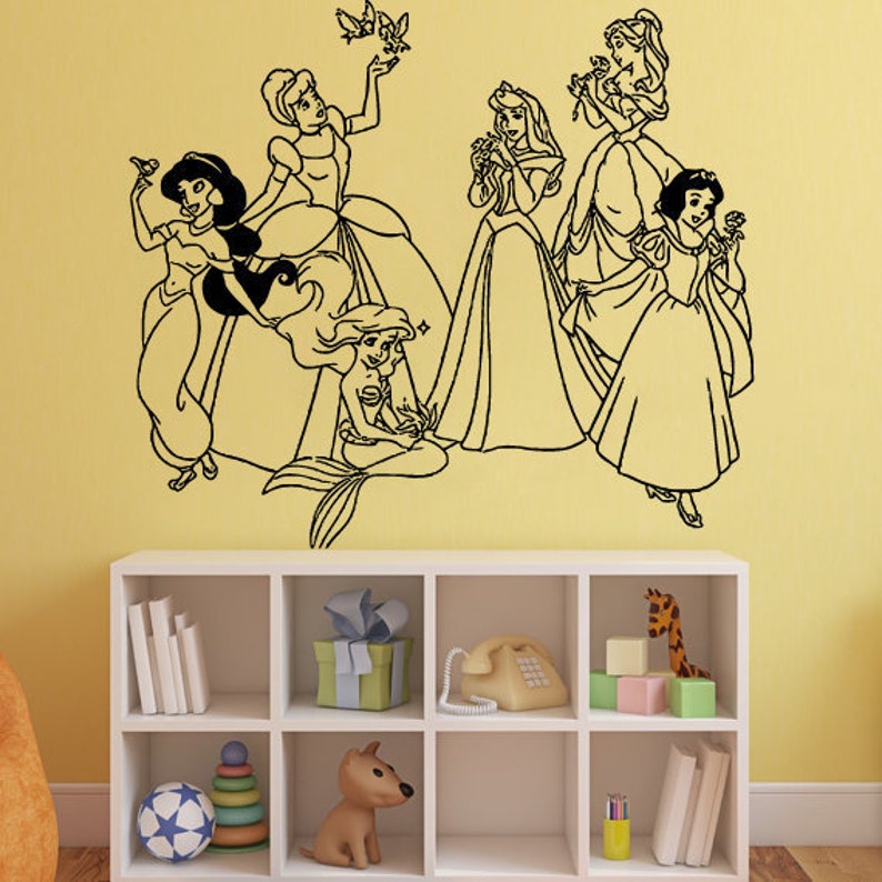 Disney Prinzessin Wandtattoo 01255 Etsy