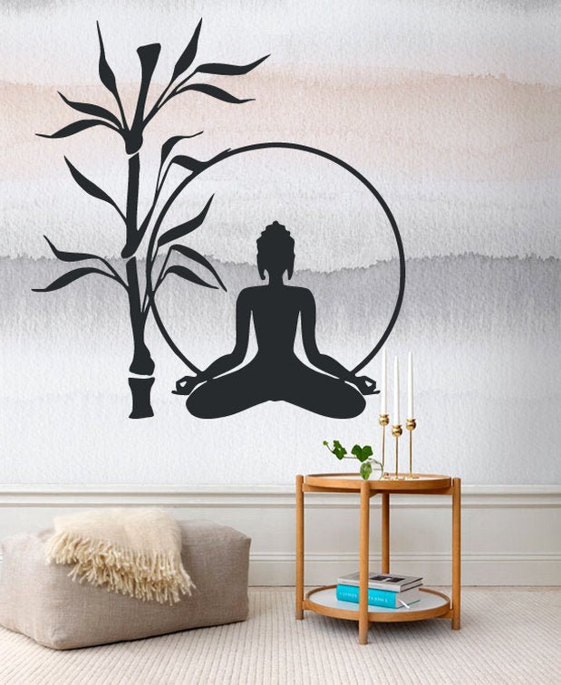 Buddha wall decal 00793 Etsy