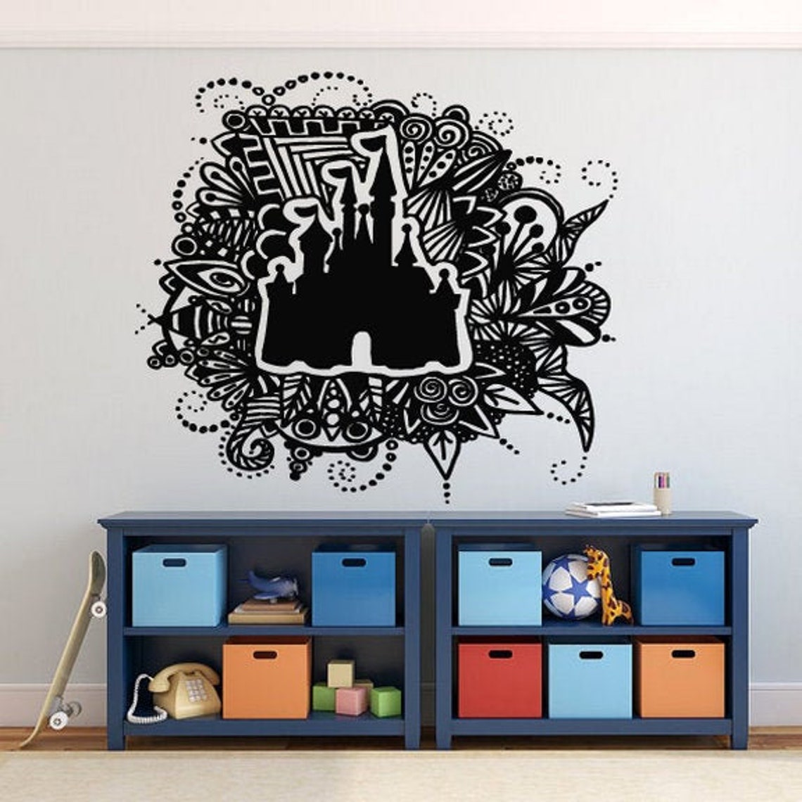 Disney Castle Wall Decal Princess Castle Wall Decor Disney Etsy