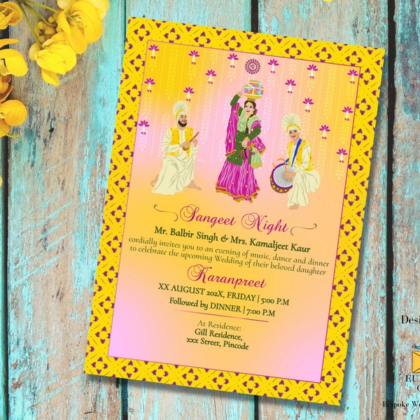 Jaggo Invitation|Sikh Wedding Invites|Punjabi Wedding|Indian Wedding Digital Invitations| Jago Sign Invite| Jaggo|Wedding Card|Wedding decor