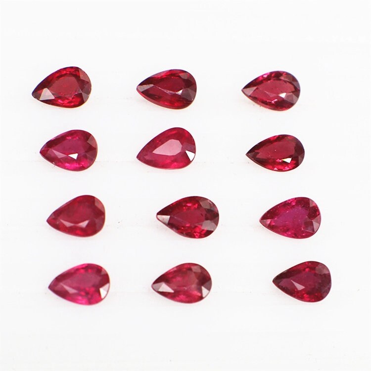 10 MM 3 CT Pear Loose Gemstones Ruby Watermelon Tourmaline Decoration Wholesale 