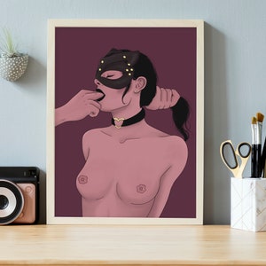 Choke me free baby - Kitten Kink Art Print