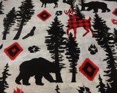 Rustic quot WOODLAND CREATURES quot Handmade Cotton Pillowcase Standard Queen