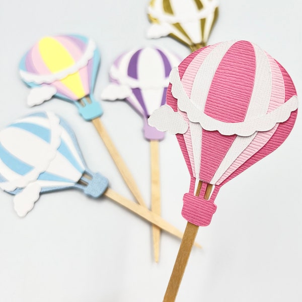 Hot Air Balloon Cupcake Toppers - Etsy