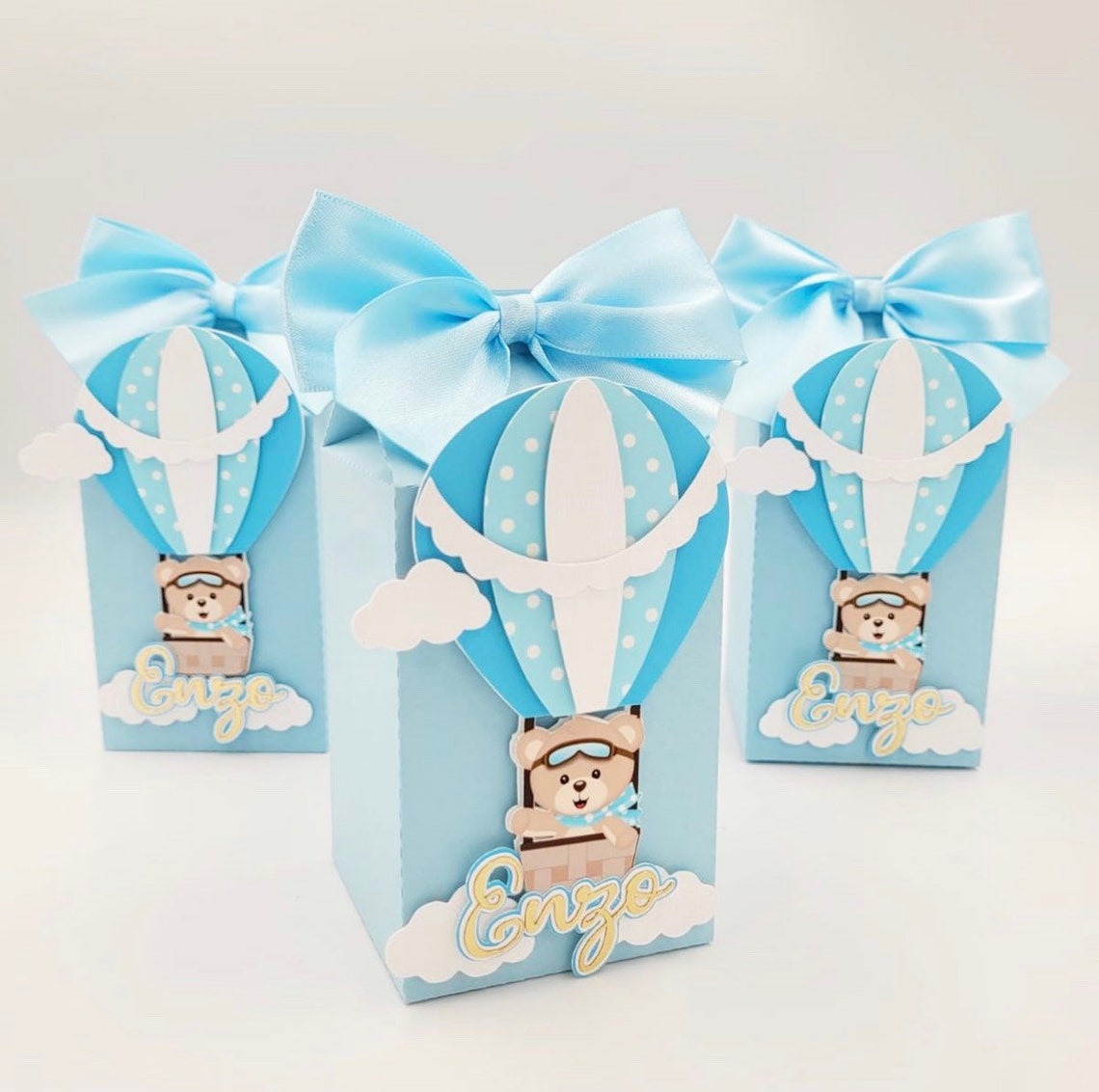Personalized Teddy Bear Favor Boxes Teddy Bear Baby Shower Etsy