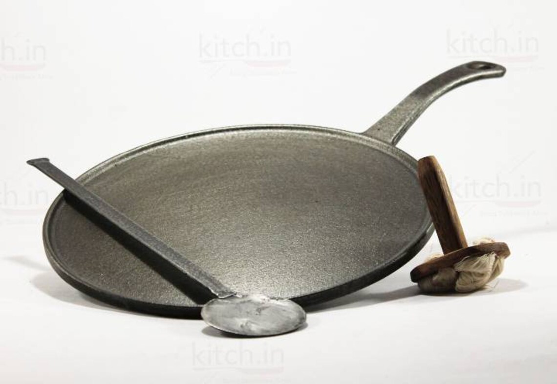 Cast Iron Dosa Pan With Handle and turner / safe for induction Etsy