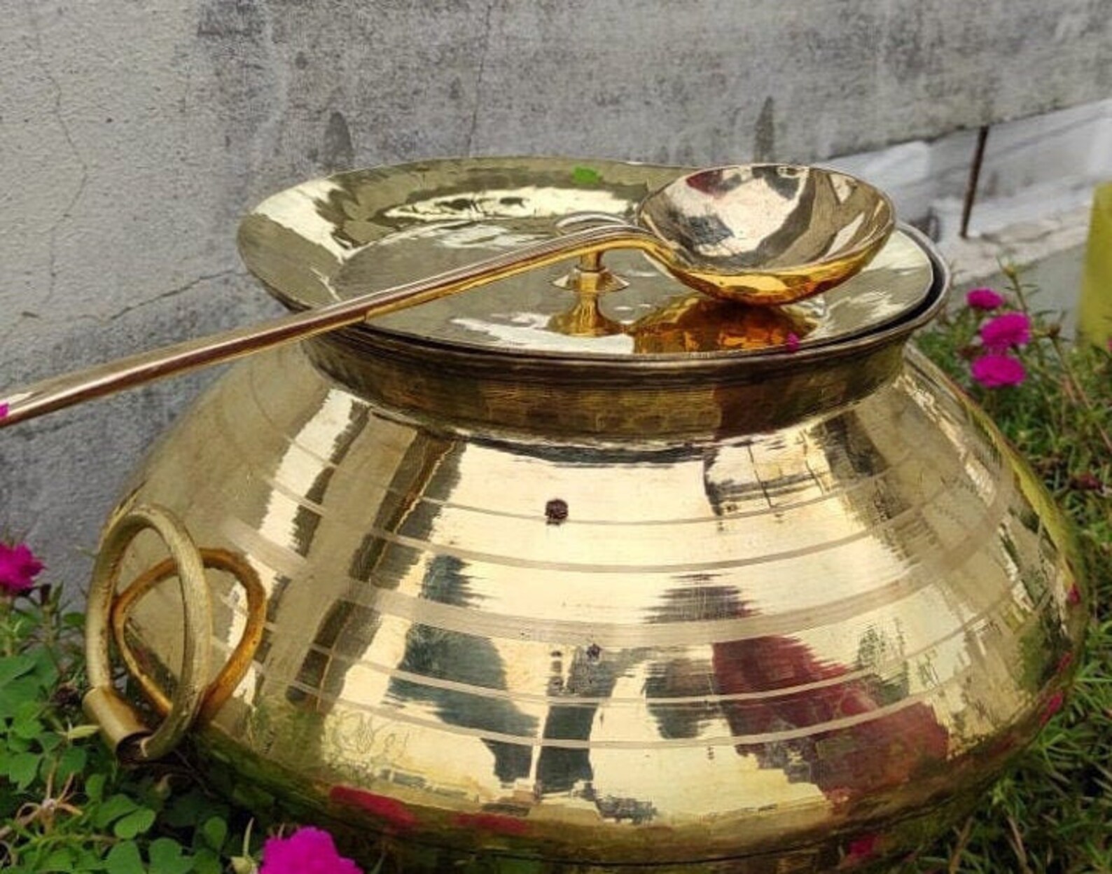 Traditional Punjabi Handmade Brass Biryani pot with Lid/kalai Etsy