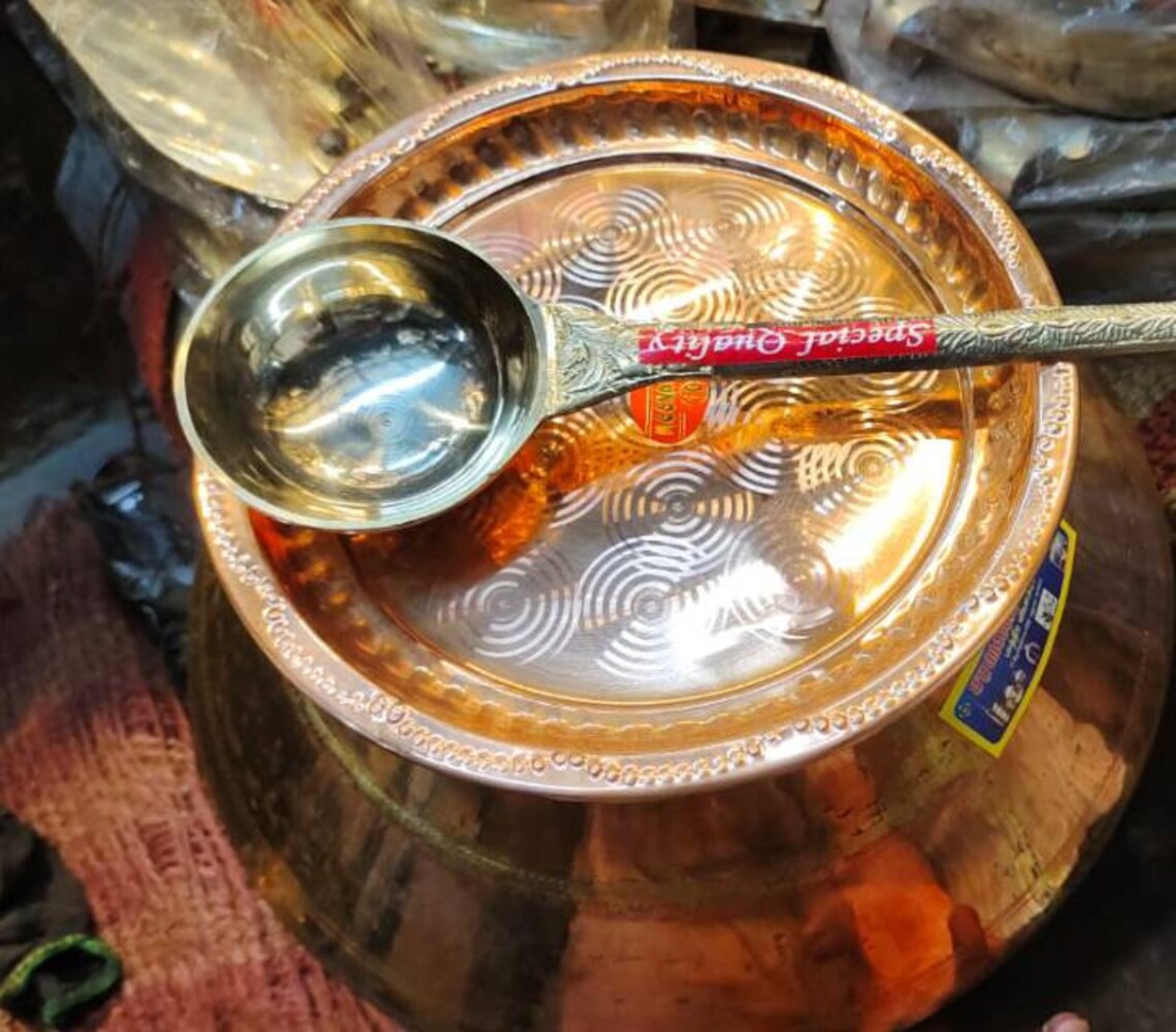 Traditional copper biryani Handi with lid and ladle/ capicity Etsy