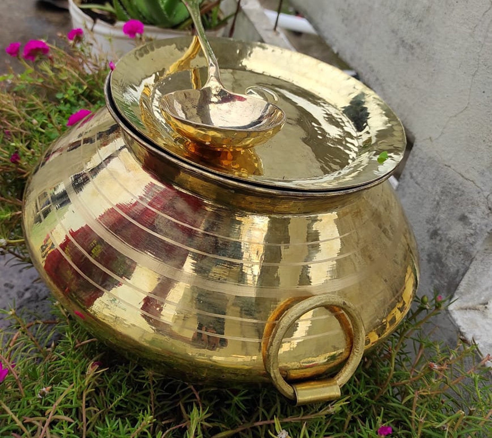Traditional Punjabi Handmade Brass Biryani pot with Lid/kalai Etsy