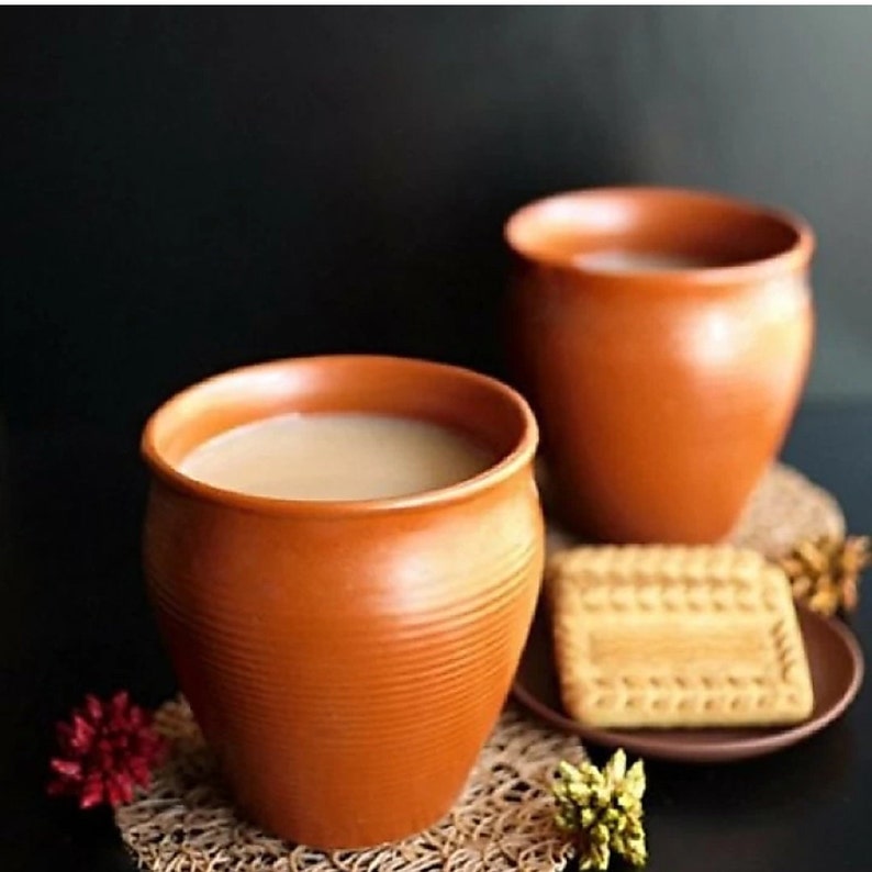 Earthenware natural clay Tea cup/indian Traditional pure clay Etsy