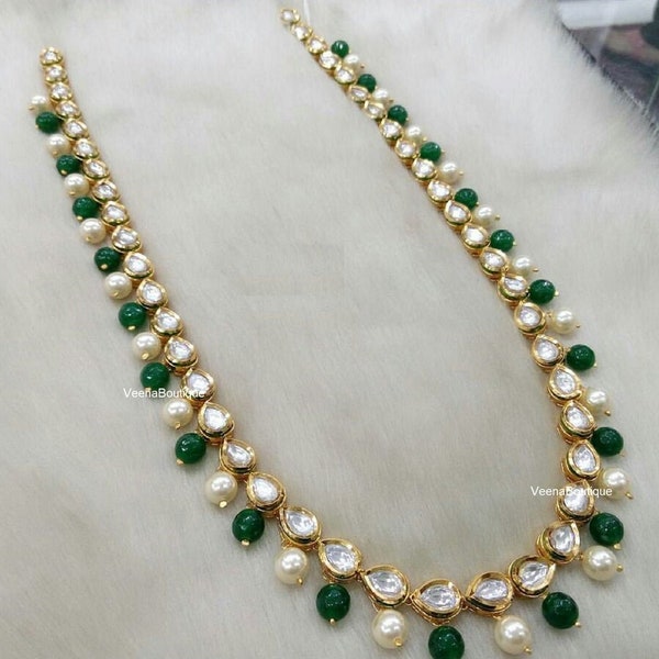 Kundan long necklace / Long Kundan necklace / Indian jewelry / Kundan jewelry / Kundan haar / Kundan necklace / Indian Kundan jewellery