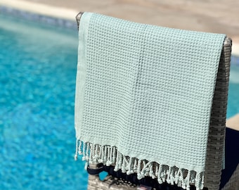 Bath Towel Waffle Linen Beach Towel Turkish Cotton Beach Blanket Large Fouta Soft Yoga Towel Grandma Gift for Mothers Day