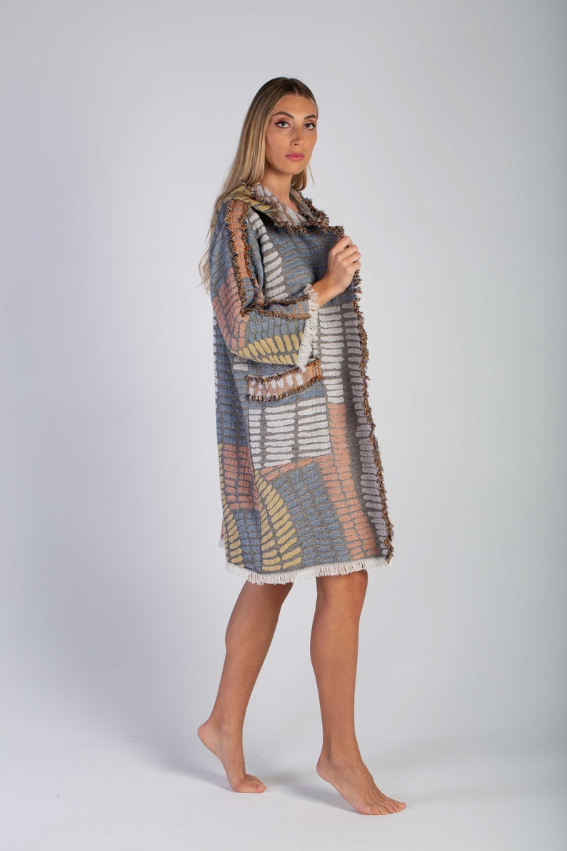 Sun and Moon Kimono Robe for Women – Boho Cotton Bathrobe