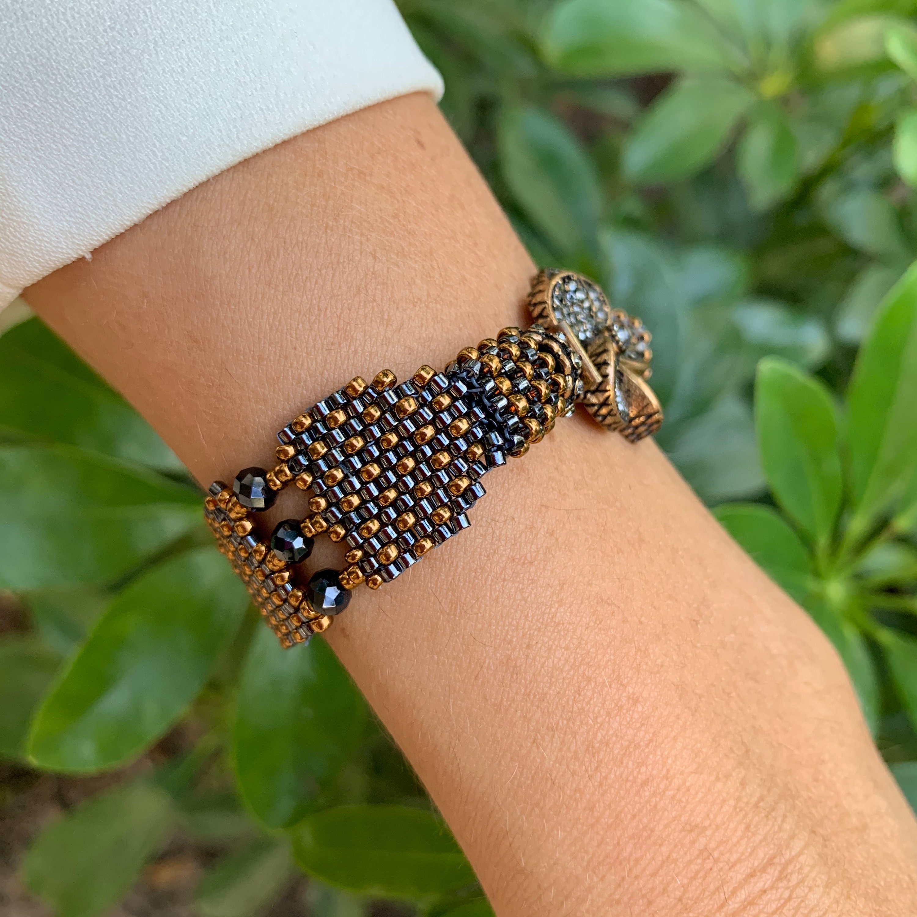 Miyuki Bead Bracelet Miyuki Bead Cuff Woven Bead Bracelet Etsy UK