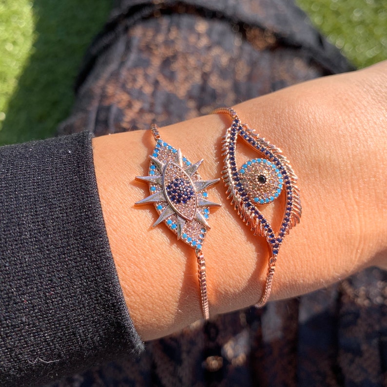 Evil Eye Bracelet Protection Bracelet Good Luck Bracelet Etsy