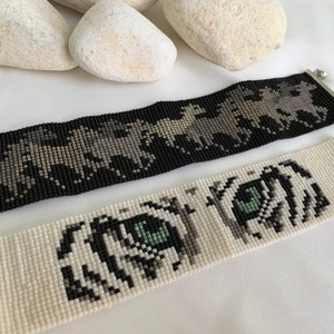Miyuki Cuff Bracelet, Sead Bead Cuff, Miyuki Pattern Cuff, Wide Cuff Bracelet, Beaded Loom Bracelet, Peyote Bracelet, Miyuki Beads Bracelet