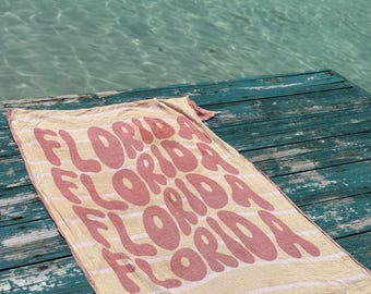 Turks strandlaken Florida: zandvrije katoenen zwembaddeken