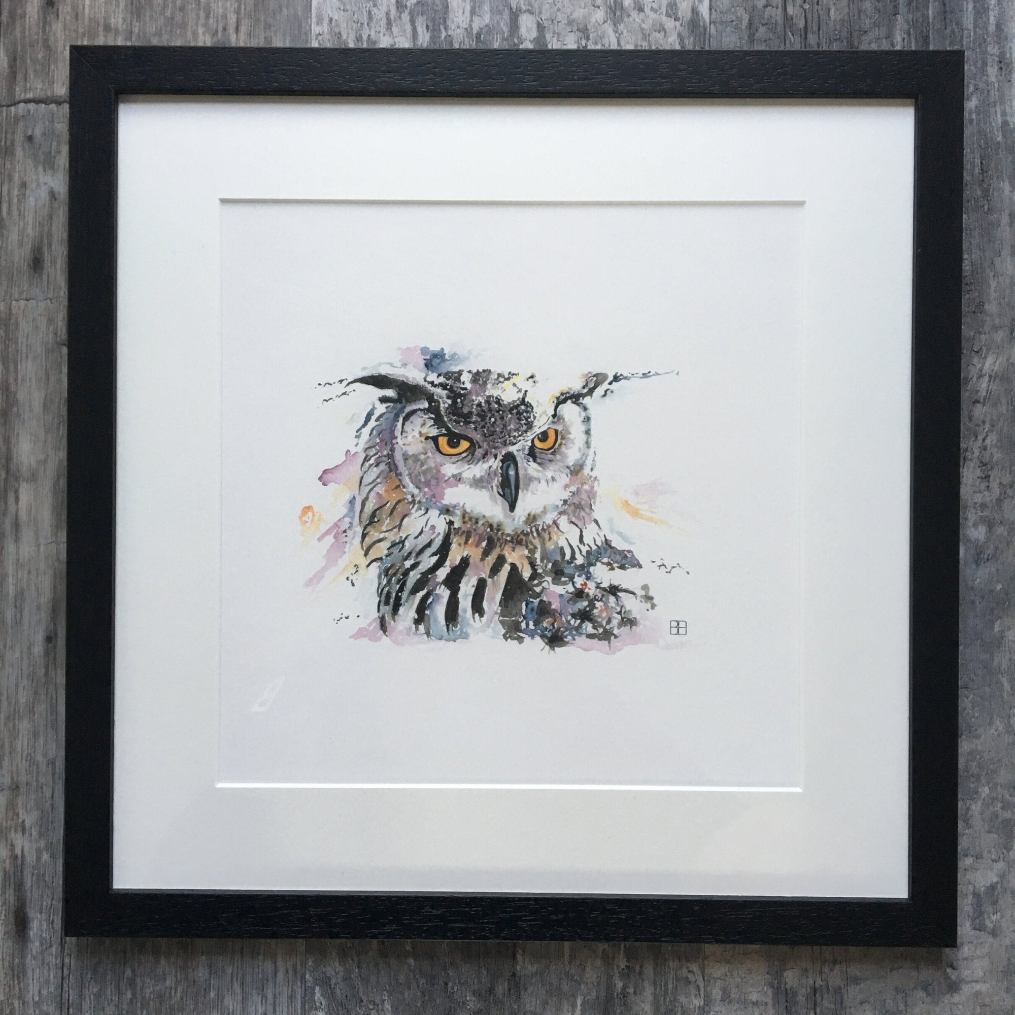 OWL Watercolour Print by Barry Hyam - "Eagle Eyed Owl"