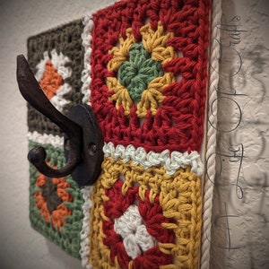 Entryway Coat Rack with Hook and a Delicate Crochet Design, Boho Wall Decor, Modern Farmhouse, Boho Home Decor.