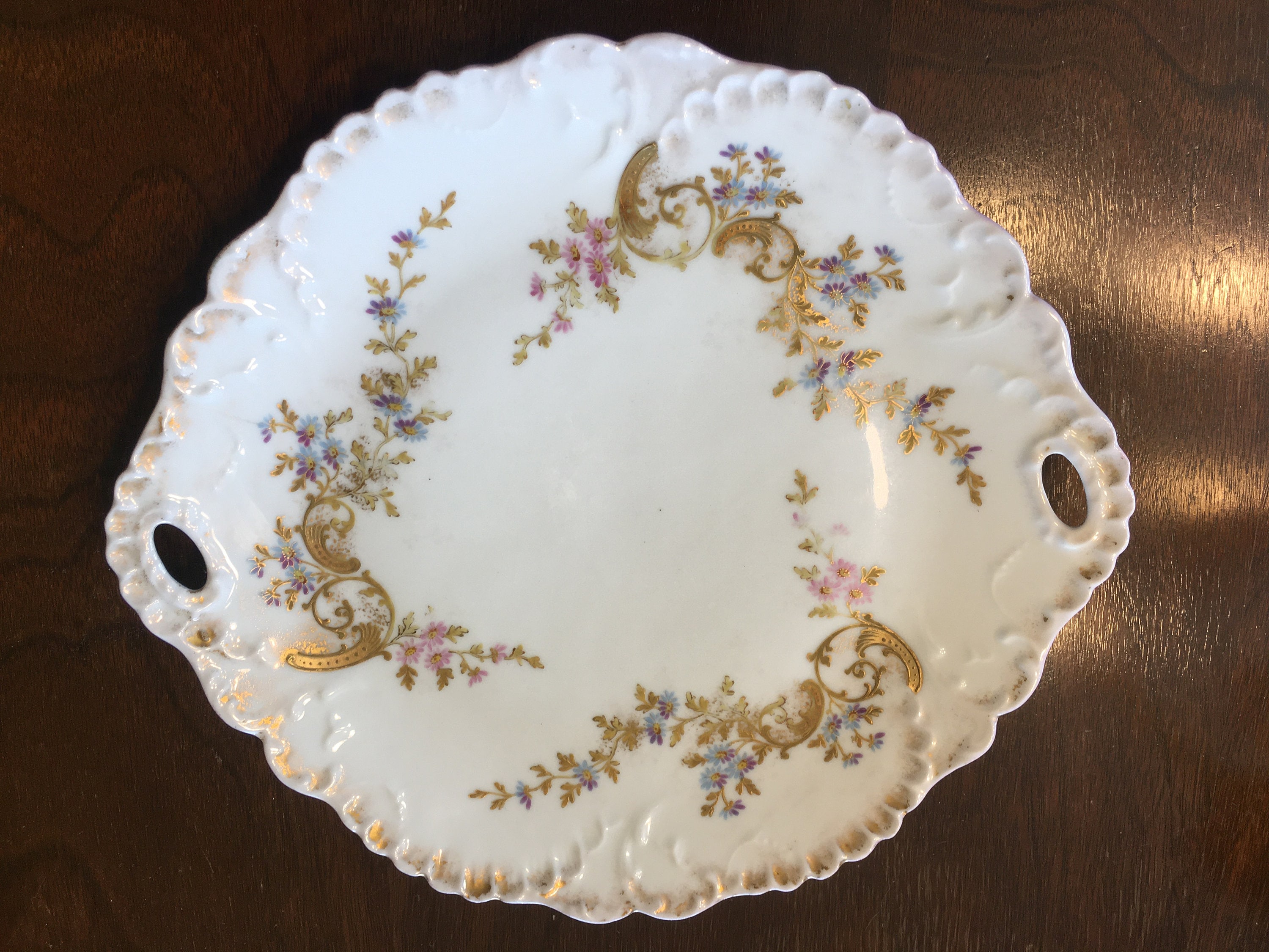 Vintage Cake Plate Limoges France Etsy España