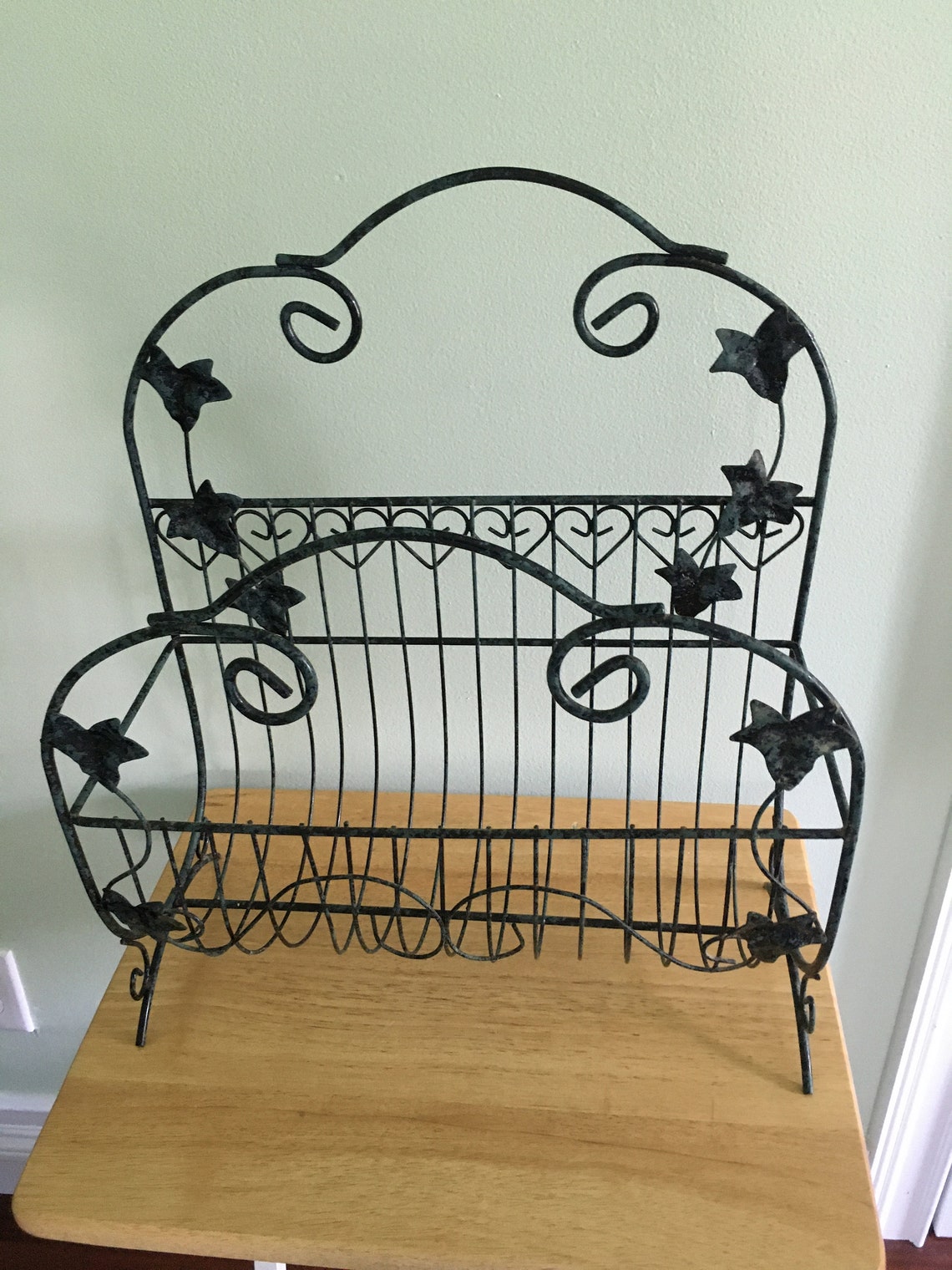 Vintage Metal Magazine Rack Etsy Polska