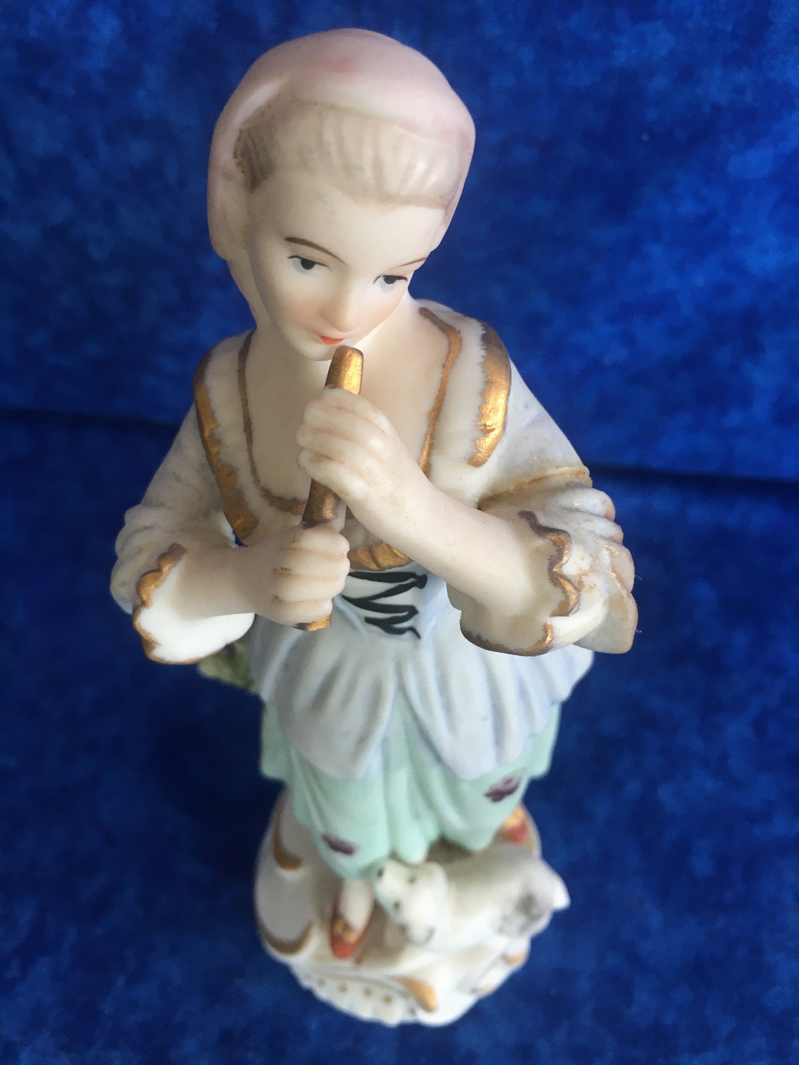 Vintage Figurine of Woman with Flute Etsy España