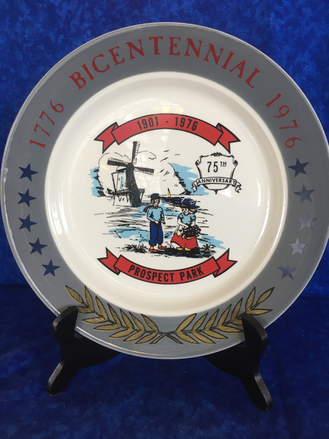 Vintage A Silk City Calendar Co. Plate Etsy