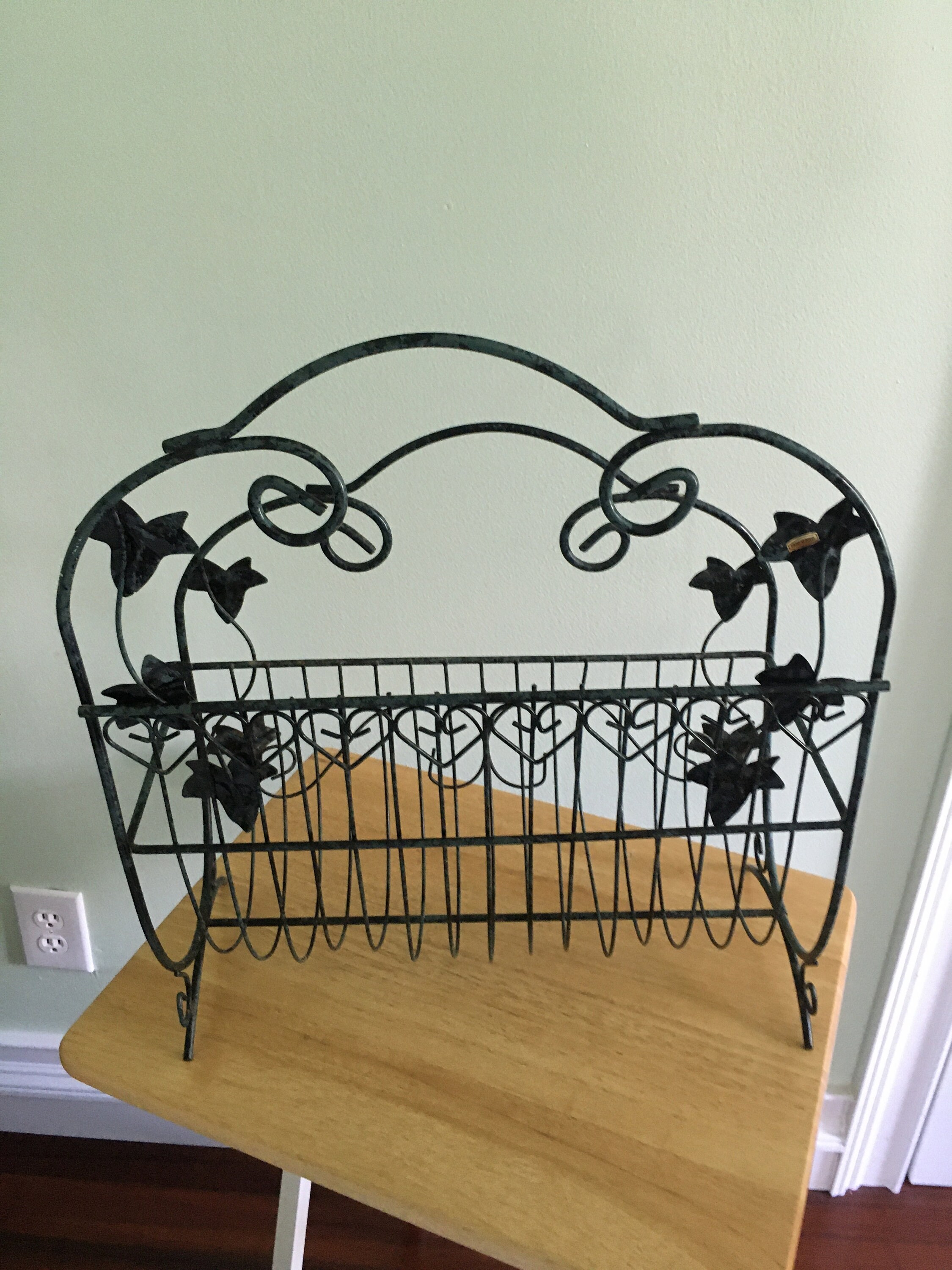 Vintage Metal Magazine Rack Etsy Polska