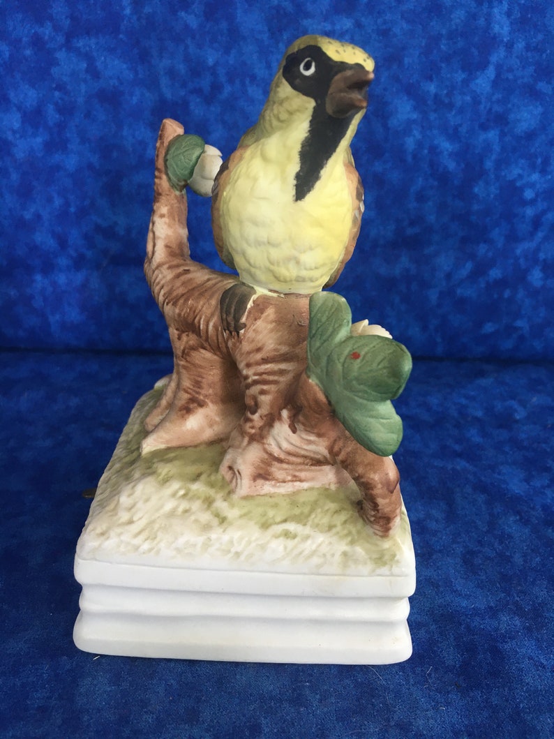 Buy Vintage Gorham Music Box & Bisque Bird on Branch of Tree Online in