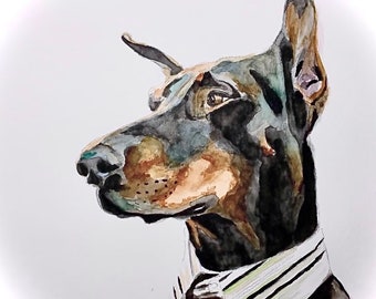 Pet portrait in Watercolor| 9x12 Original Painting