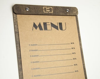 Menu en bois, GRAVURE GRATUITE